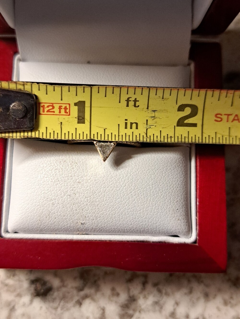 14K Yellow Gold Custom Diamond Engagement Ring - Picture 9 of 10
